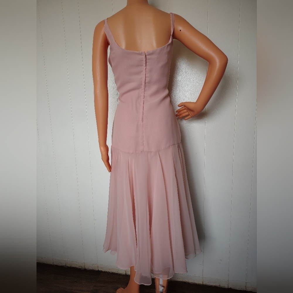Jack Bryan 1970 Vintage Party Dress Pink Size 14 - Picture 4 of 12
